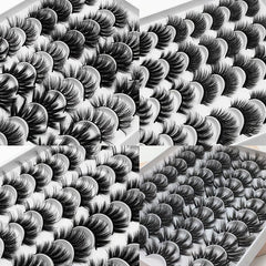 20 Pairs Faux Mink Layered Thick Crossed Messy Long Eyelashes