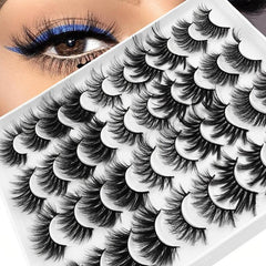 20 Pairs Faux Mink Layered Thick Crossed Messy Long Eyelashes
