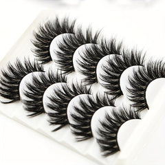 5 Pairs 3D Mink Hair False Eyelashes Fluffy Soft Lashes Natural Look