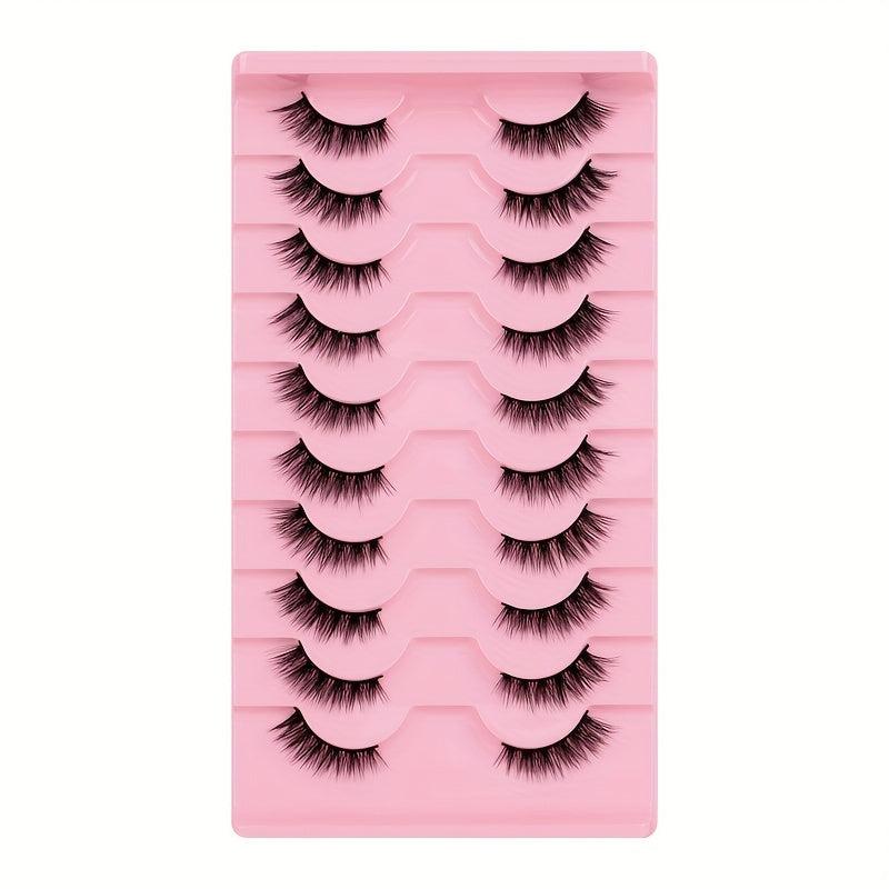 Short Cat Eye 3D Half Eyelashes 10 Pairs