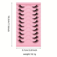 Short Cat Eye 3D Half Eyelashes 10 Pairs