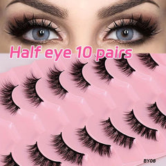 Short Cat Eye 3D Half Eyelashes 10 Pairs