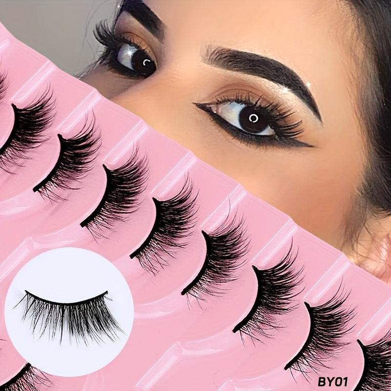 Short Cat Eye 3D Half Eyelashes 10 Pairs