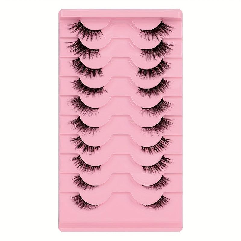 Short Cat Eye 3D Half Eyelashes 10 Pairs