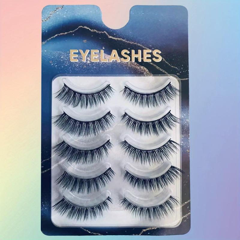 5 Pairs False Eyelashes Natural Thick Lashes Fluffy Dramatic Volume