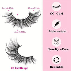 5 Pairs False Eyelashes Natural Thick Lashes Fluffy Dramatic Volume
