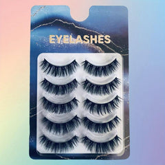 5 Pairs False Eyelashes Natural Thick Lashes Fluffy Dramatic Volume