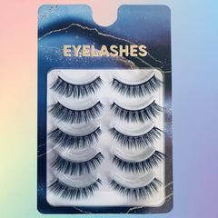 5 Pairs False Eyelashes Natural Thick Lashes Fluffy Dramatic Volume