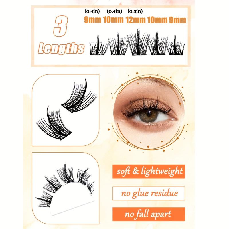 100pcs Clusters False Eyelashes DIY Natural Curling Faux Mink