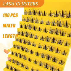 100pcs Clusters False Eyelashes DIY Natural Curling Faux Mink