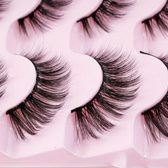 5 Pairs Natural Cross False Eyelashes Eye End Lengthening