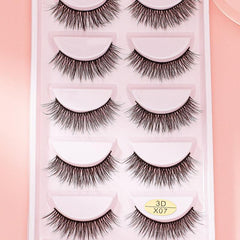 5 Pairs Fluffy 3D Mink False Eyelashes for Makeup