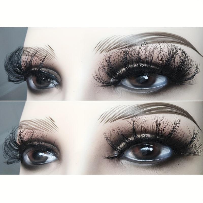 14 Pairs 3D Curly Messy Faux Mink Lashes - Dramatic Look Makeup Extension