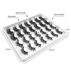 14 Pairs 3D Curly Messy Faux Mink Lashes - Dramatic Look Makeup Extension