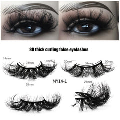 14 Pairs 3D Curly Messy Faux Mink Lashes - Dramatic Look Makeup Extension