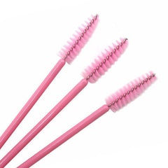50pcs Nylon Brush Eyelash Roller Spiral Eyebrow Brush Eye Makeup Tools