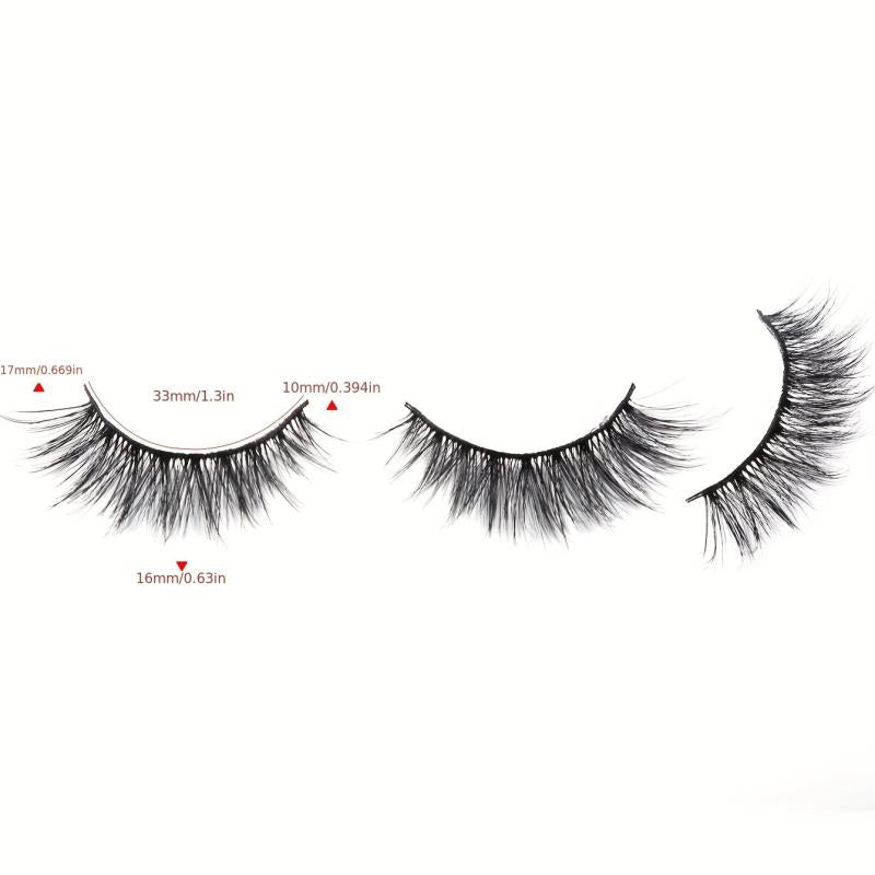 3D Thick False Eyelashes Lengthening Volume Lashes Wispy Curling