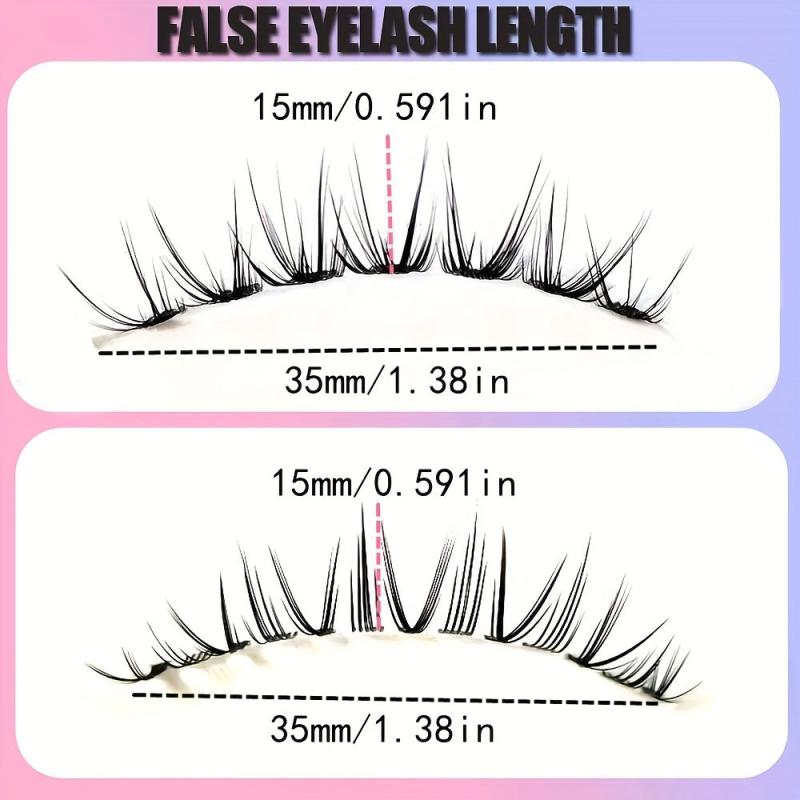 5 Pairs Soft Natural 3D Manga Lashes Daily Dating Makeup
