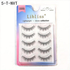 5 Pairs Soft Natural 3D Manga Lashes Daily Dating Makeup