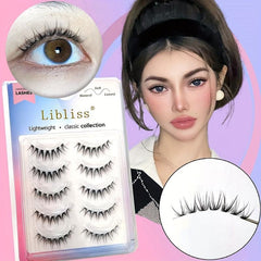 5 Pairs Soft Natural 3D Manga Lashes Daily Dating Makeup