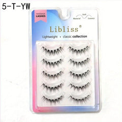 5 Pairs Soft Natural 3D Manga Lashes Daily Dating Makeup