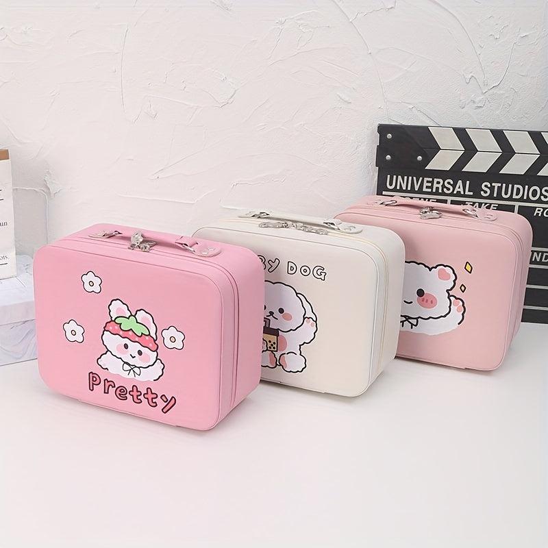 Large Capacity Cartoon Graphic Travel Toiletry Bag with Handle