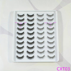 Natural Style False Eyelashes - 20 Pairs