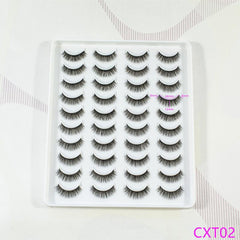 Natural Style False Eyelashes - 20 Pairs