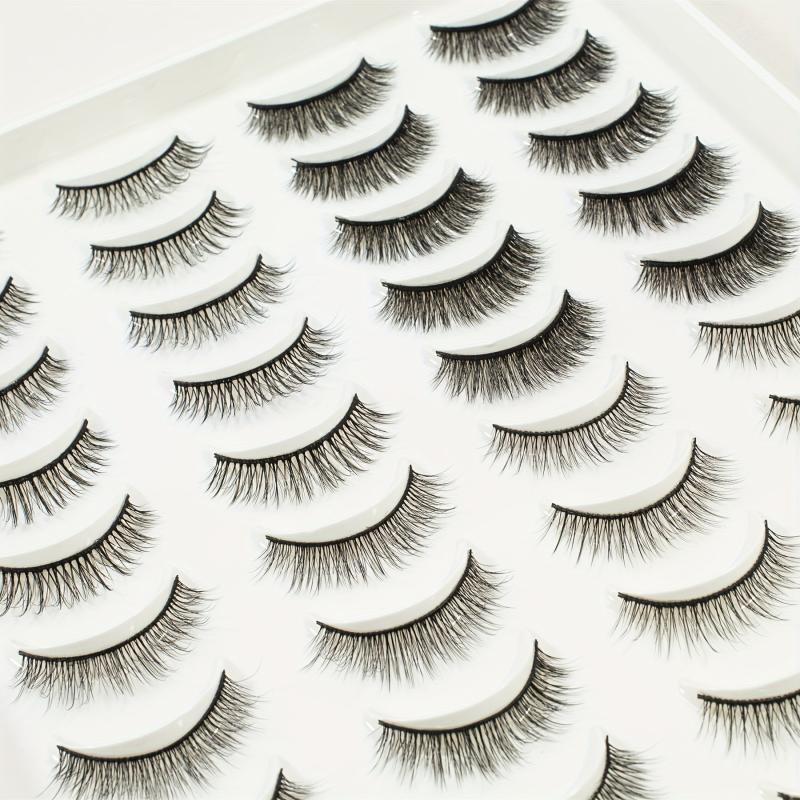 Natural Style False Eyelashes - 20 Pairs