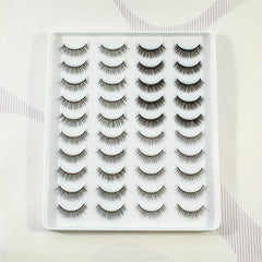 Natural Style False Eyelashes - 20 Pairs