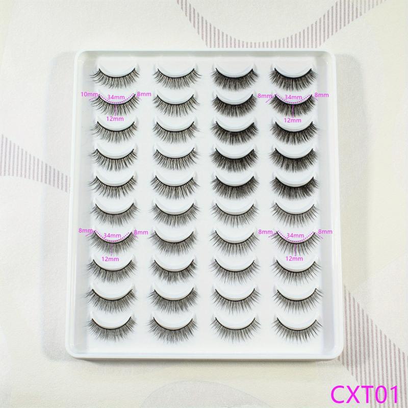 Natural Style False Eyelashes - 20 Pairs
