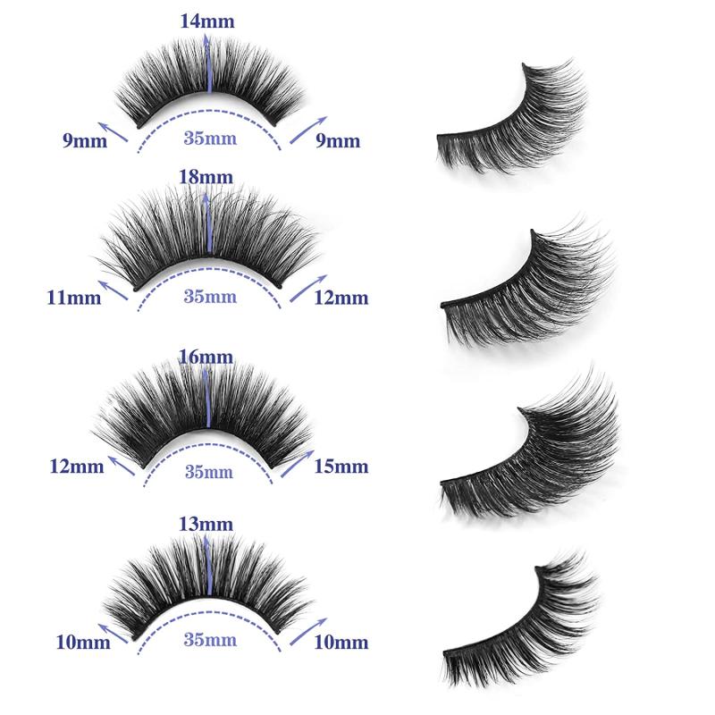 20 Pairs Dramatic Faux Mink Cat Eye False Eyelashes