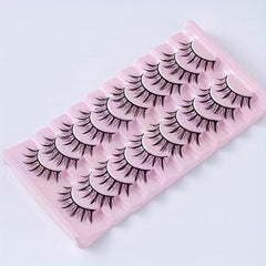 10 Pairs Comic Style False Eyelashes Spiky Pointed Thick Fairy Cosplay Makeup