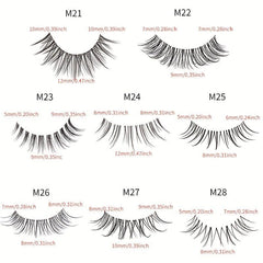 5 Pairs Natural C Curling Slender Wispy False Eyelashes
