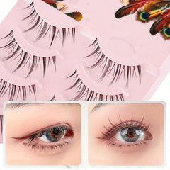 5 Pairs Natural C Curling Slender Wispy False Eyelashes