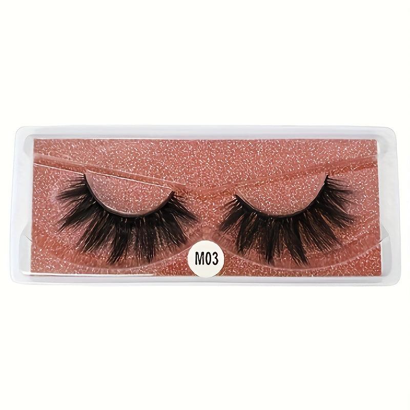 10 Pairs Soft & Thick 3D Mink Lashes Mix Style For Natural Fluffy Makeup