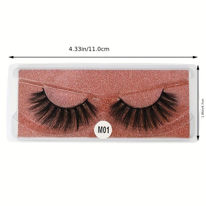 10 Pairs Soft & Thick 3D Mink Lashes Mix Style For Natural Fluffy Makeup