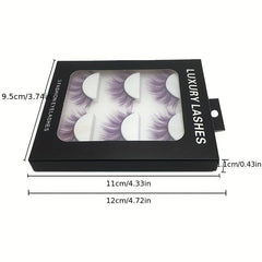 Colorful False Eyelashes Thick 3D Cross Natural Nude Makeup