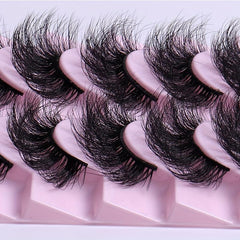 10 Pairs Mink Hair False Eyelashes for Natural Look