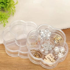 Flower Shape Makeup Finishing Case Clear Jewelry Organizer Tray