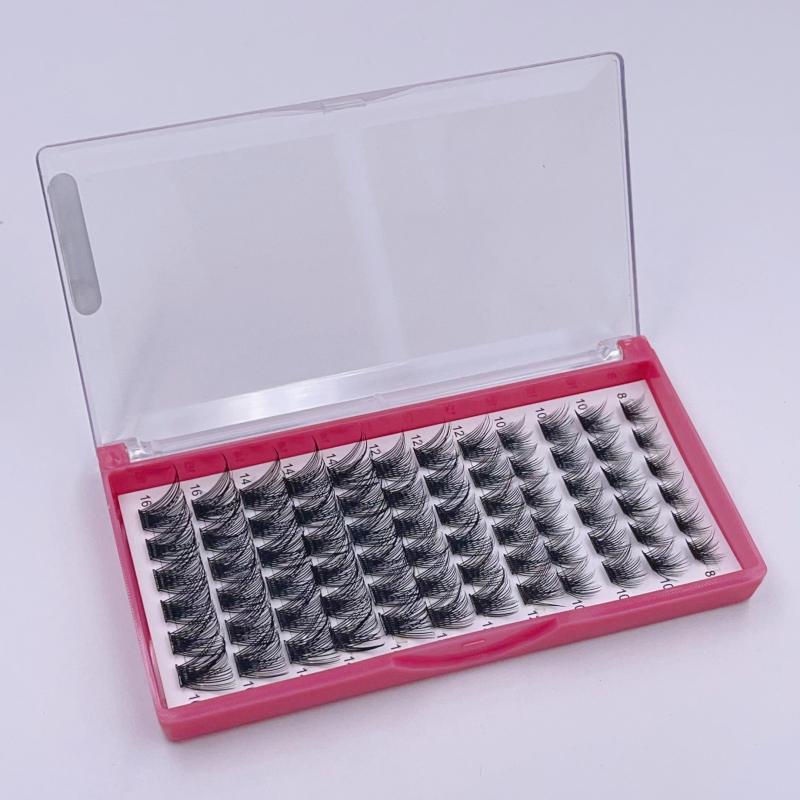 72pcs Mega Volume Individual Lash Extension 8-16mm D Curl Cluster Lash