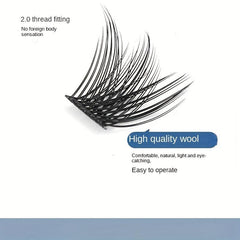 72pcs Mega Volume Individual Lash Extension 8-16mm D Curl Cluster Lash