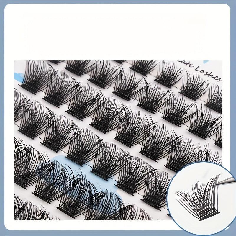 72pcs Mega Volume Individual Lash Extension 8-16mm D Curl Cluster Lash