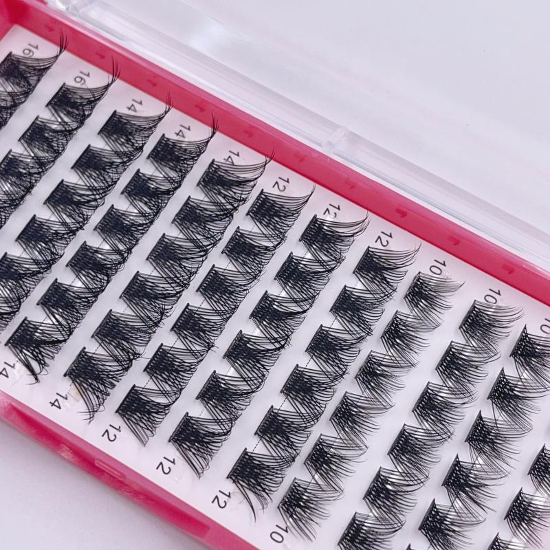 72pcs Mega Volume Individual Lash Extension 8-16mm D Curl Cluster Lash