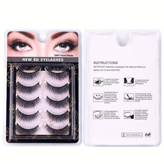 5 Pairs 6D Chemical Fiber False Eyelashes Natural Curling Lashes