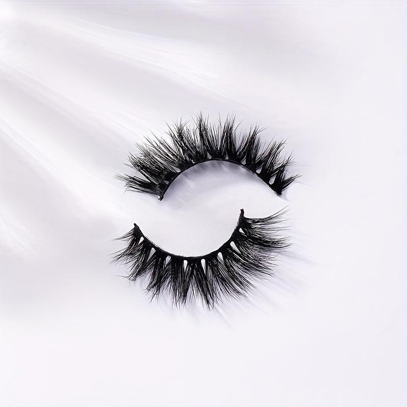 7 Pairs 5D Curl Fluffy Faux Eyelashes 15mm Wispy False Eyelash Extensions Pack