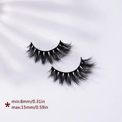 7 Pairs 5D Curl Fluffy Faux Eyelashes 15mm Wispy False Eyelash Extensions Pack