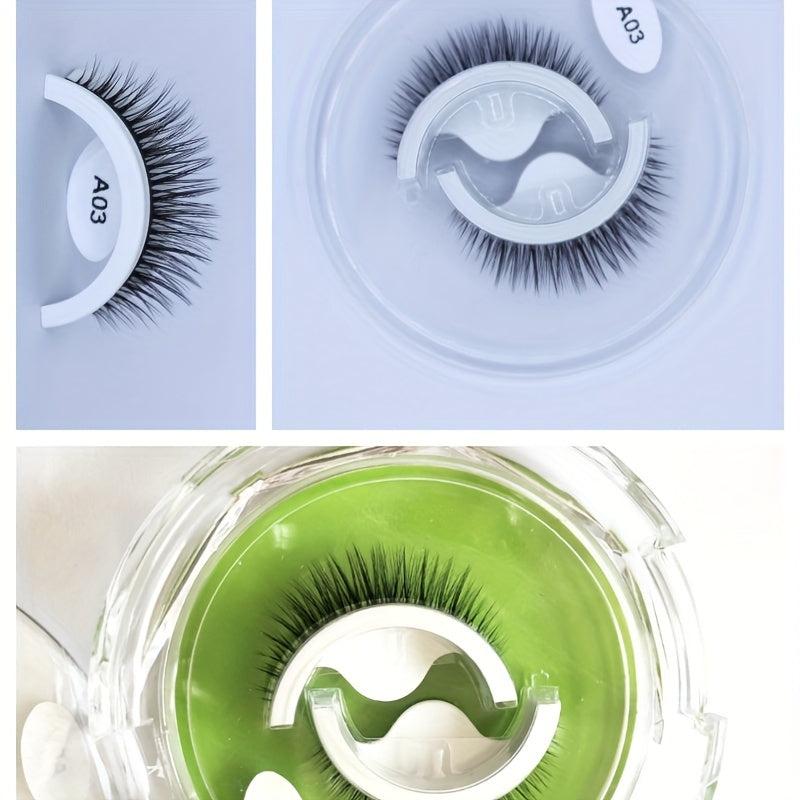 Self-Adhesive Reusable False Eyelashes Naturally Fluffy No Glue Needed