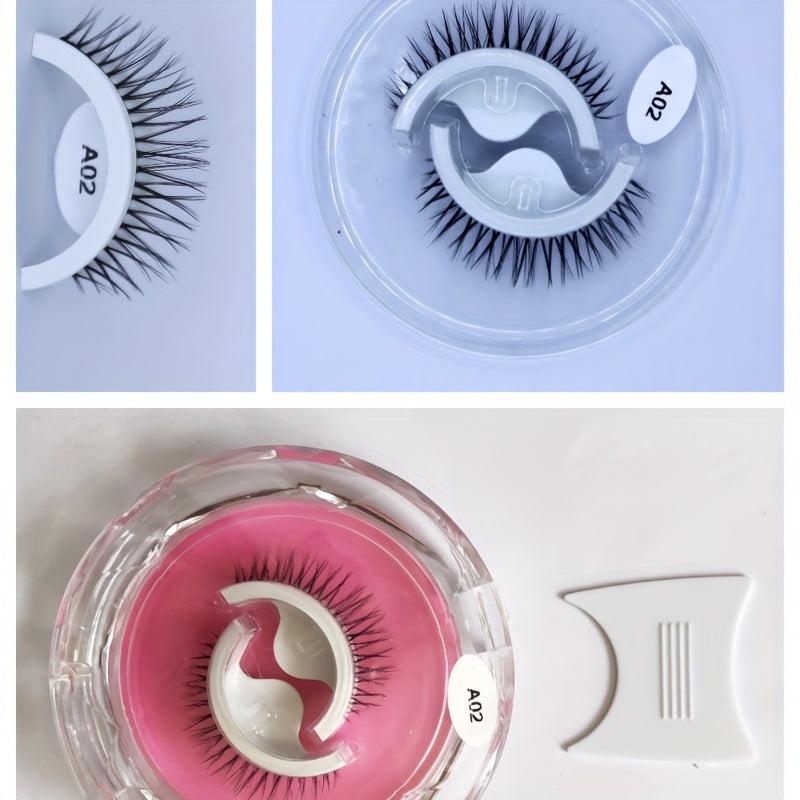 Self-Adhesive Reusable False Eyelashes Naturally Fluffy No Glue Needed