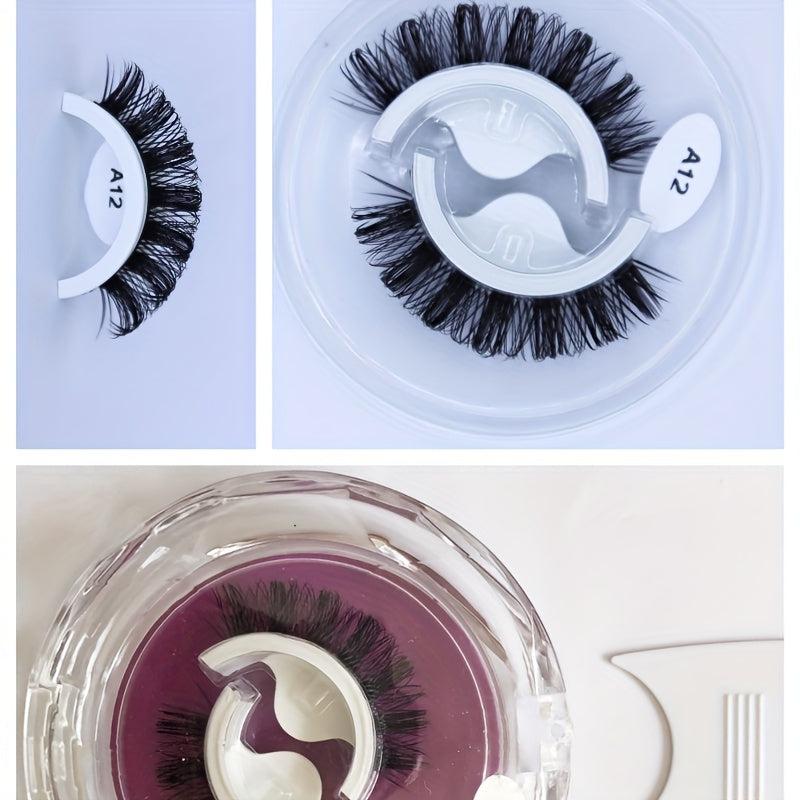 Self-Adhesive Reusable False Eyelashes Naturally Fluffy No Glue Needed